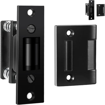 2 Pack Commercial Heavy Duty Door Roller Catch, Drive in Ball Catch with Strike Plate Solid Zinc Adjustable Silent Door