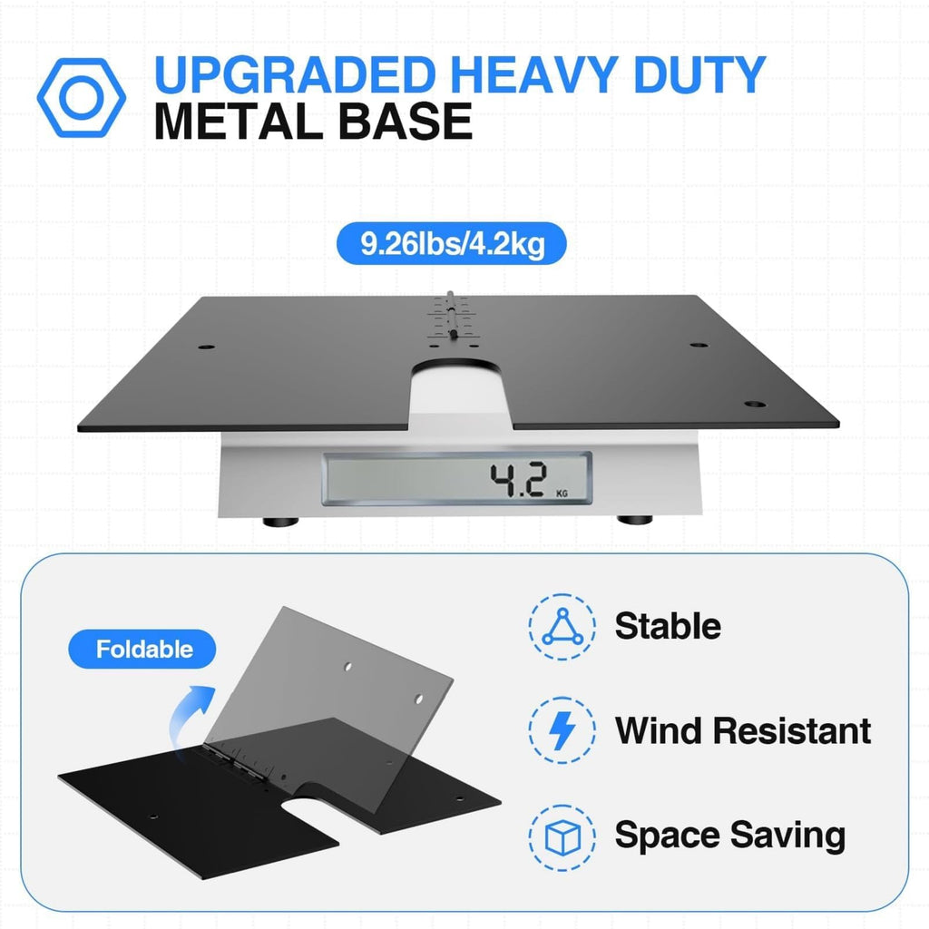10x10ft Heavy Duty Backdrop Stand, Pipe and Drape with Flat Base