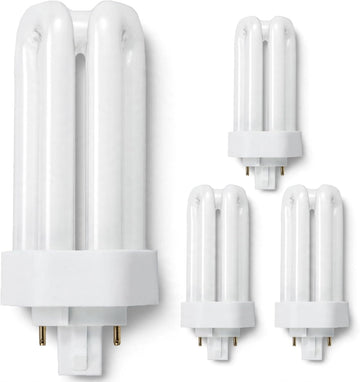 Triple Tube Compact Fluorescent Bulb PL-C Plug-in CFL Lamp GX24Q-2 4pin Base 18W 4100K Cool White