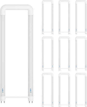T8 U Bend Shape LED Tube Light 20W ETL Listed 2x2FT 5000k 10 Pack