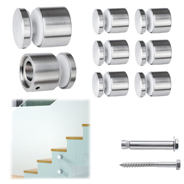8Pack 1 7/8"(48mm) Brushed Glass Railing Standoff Screw Pin GA06 SL4