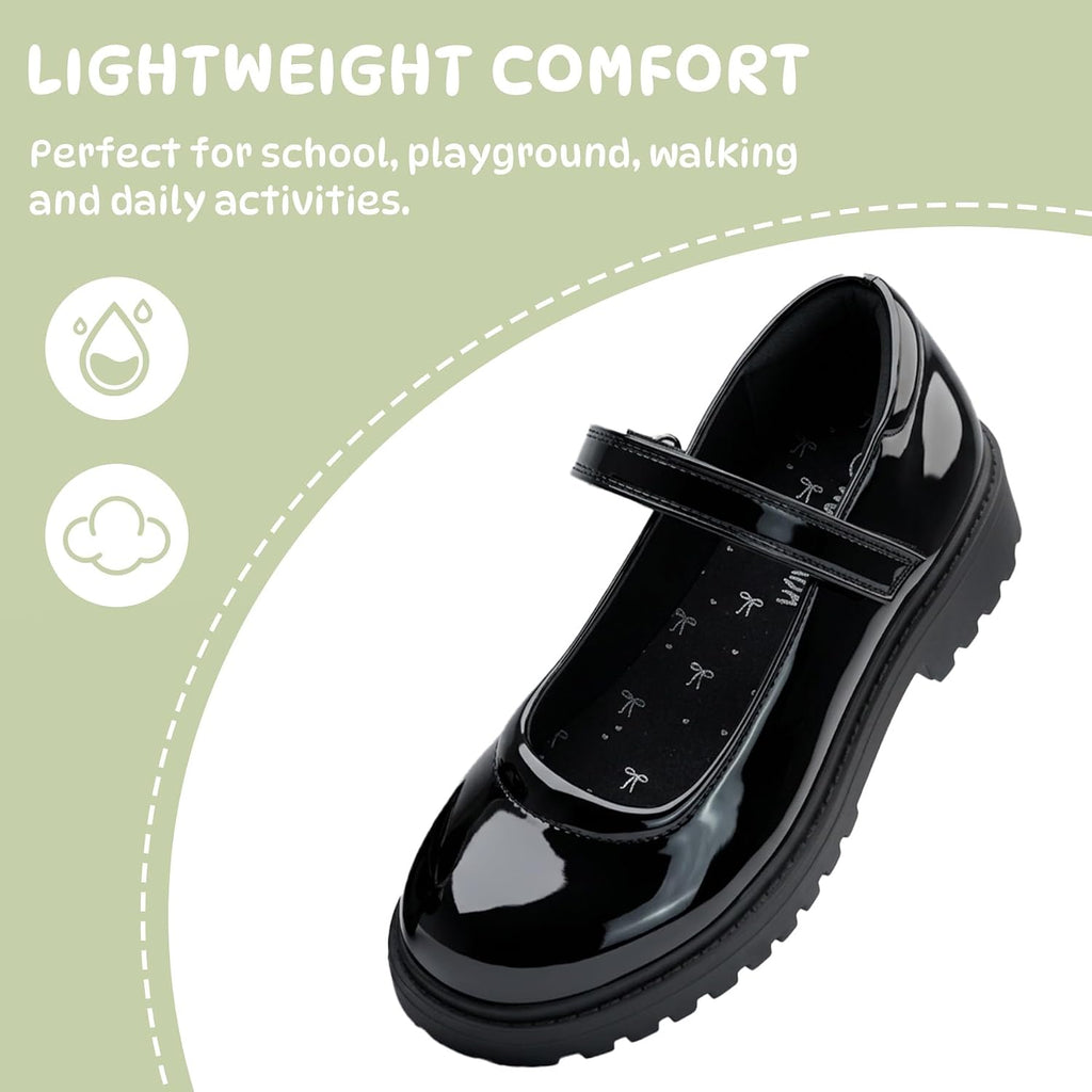 Girls School Shoes, Bow Mary Jane Dress Shoes