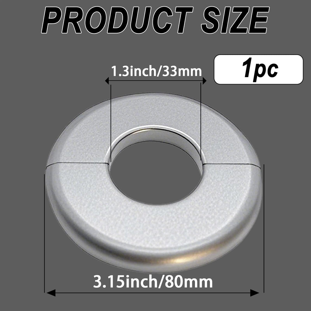 1 Piece ABS Wall Split Flange Round Self-Adhesive Escutcheon Plate Cover Plumbing Pipe Cover for Water Pipe Faucet