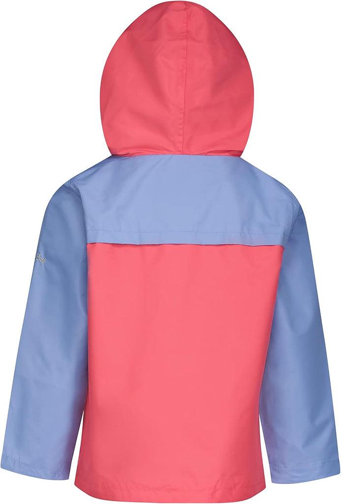 Girls' Waterproof Rain Suit for Kids Hooded Jacket and Splash Pant Set
