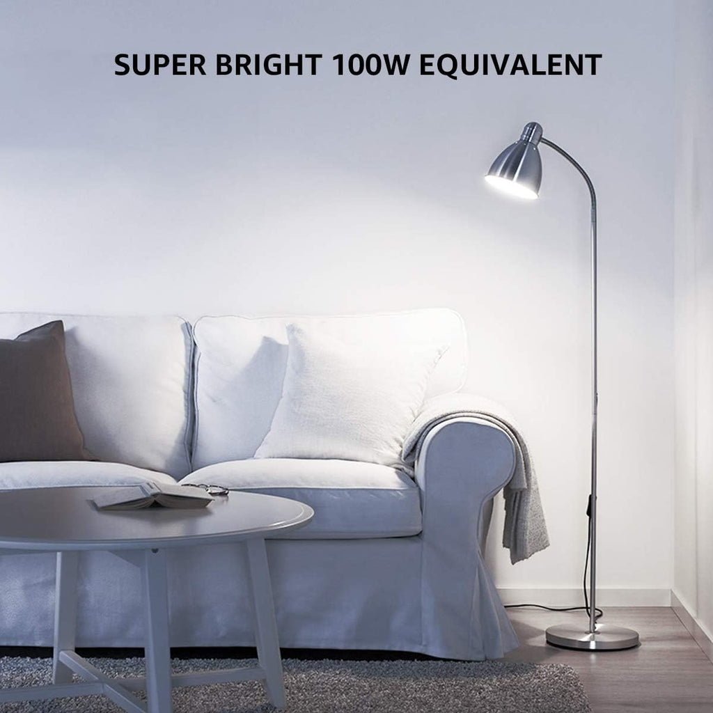 LE 100W Equivalent LED Light Bulbs, 14W 1500 Lumens Daylight White 5000K Non-Dimmable, A19 E26 Standard Base, 10000