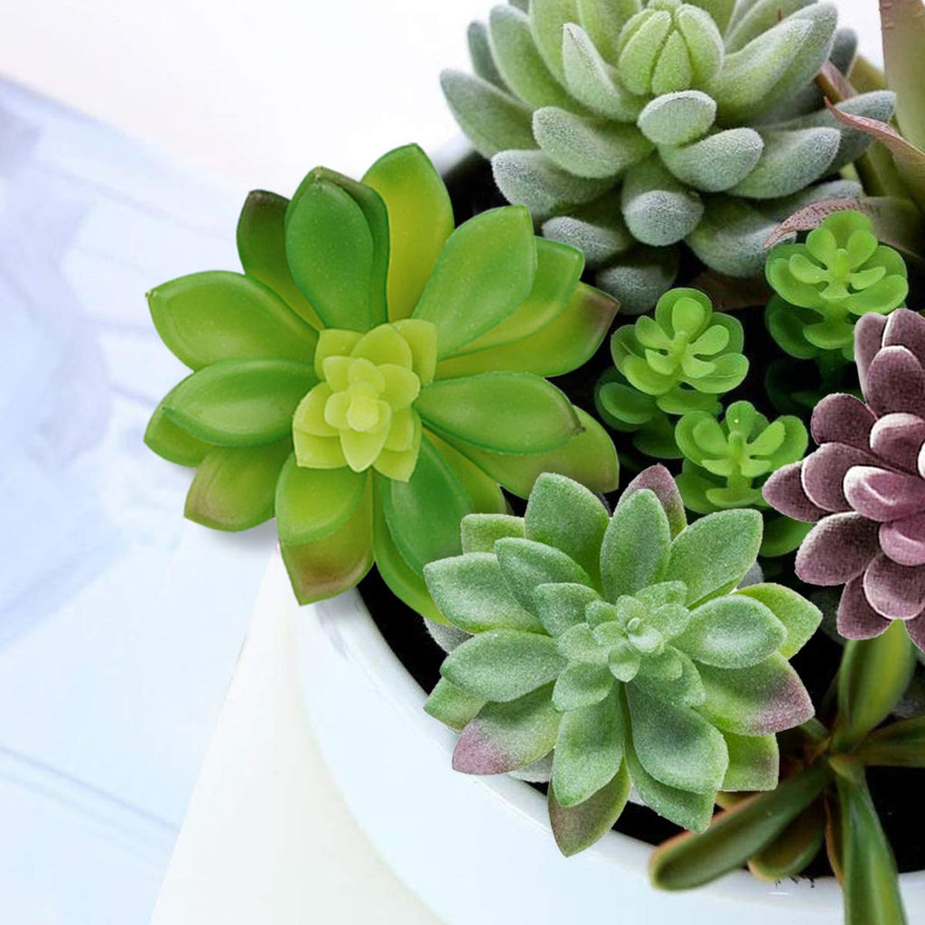 16pcs Fake Succulents, Artificial Succulent Plants for Outdoors