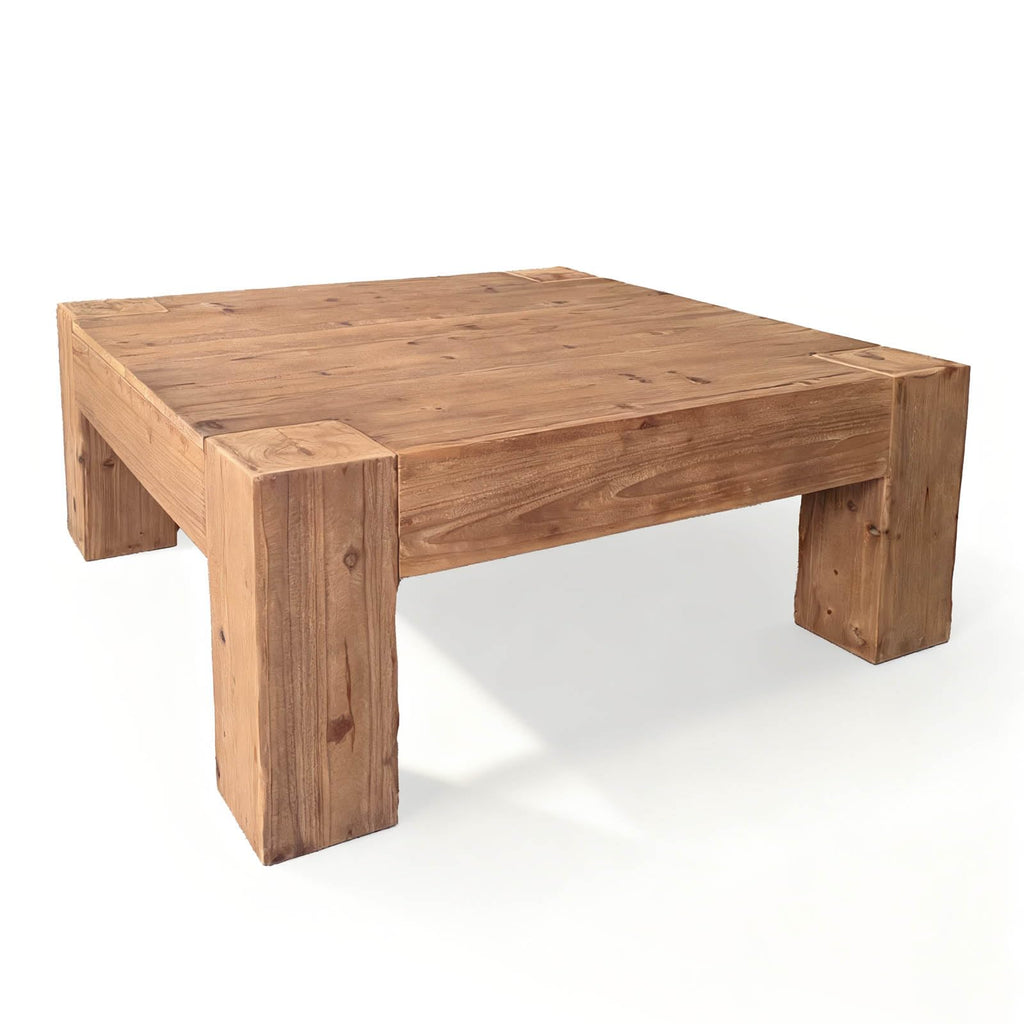 39.37" Solid Wood Square Coffee Table