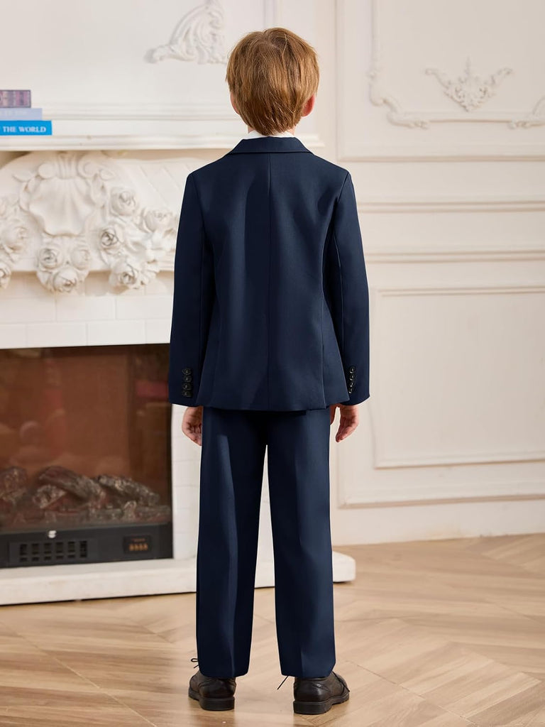Boys 3 Piece Tuxedo Suit Kids Pants Set Wedding Outfits
