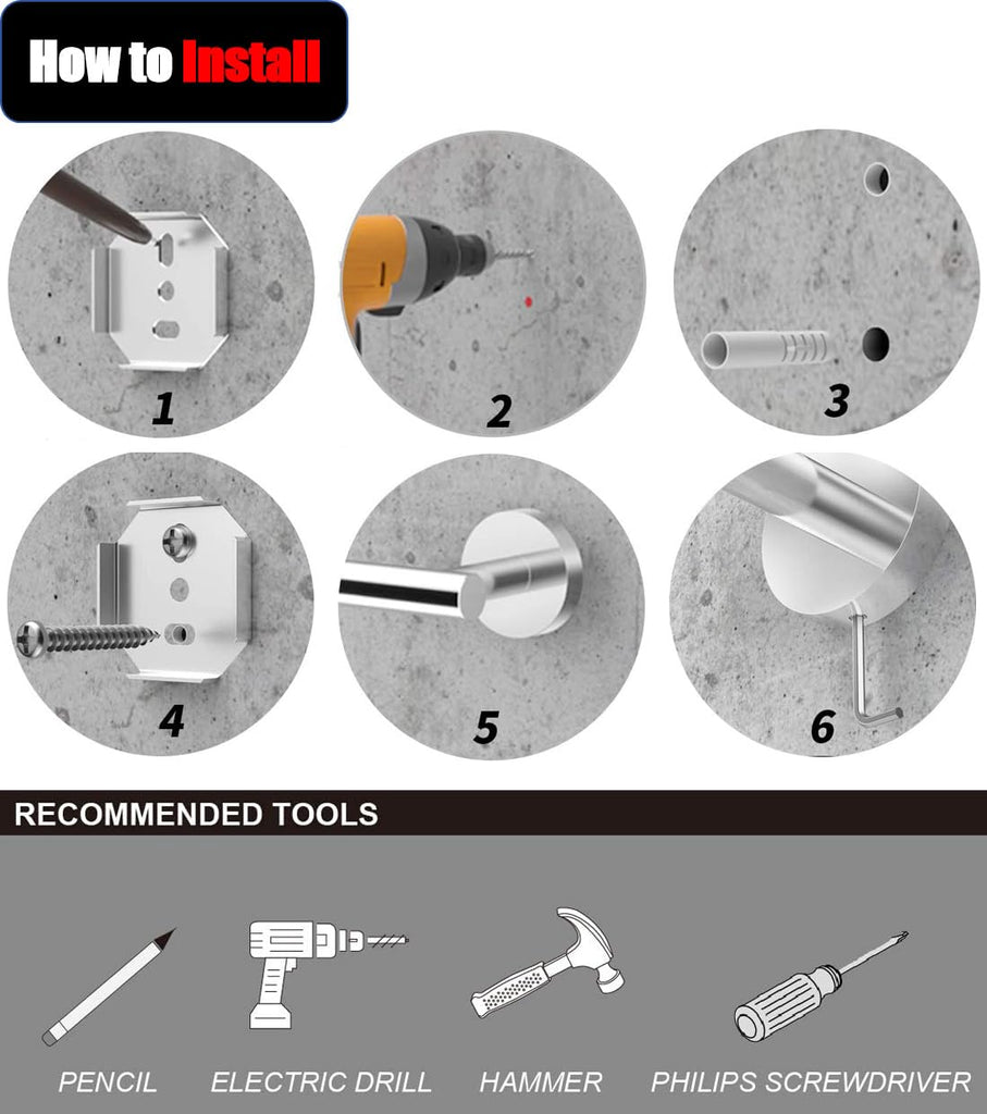 Bathroom Hardware Set 15 Piece Matte Black Bathroom Accessories Set Towel Bar Set Includes 3 Towel Bar 24