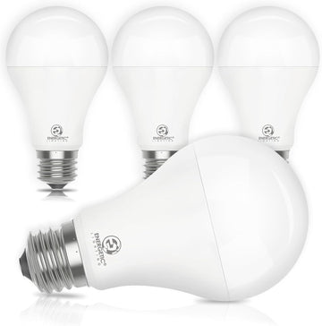 4 Pack 150 Watt Equivalent LED Light Bulb, Super Bright A21 Light Bulb, Daylight 5000K, 2600 High Lumens LED Bulb