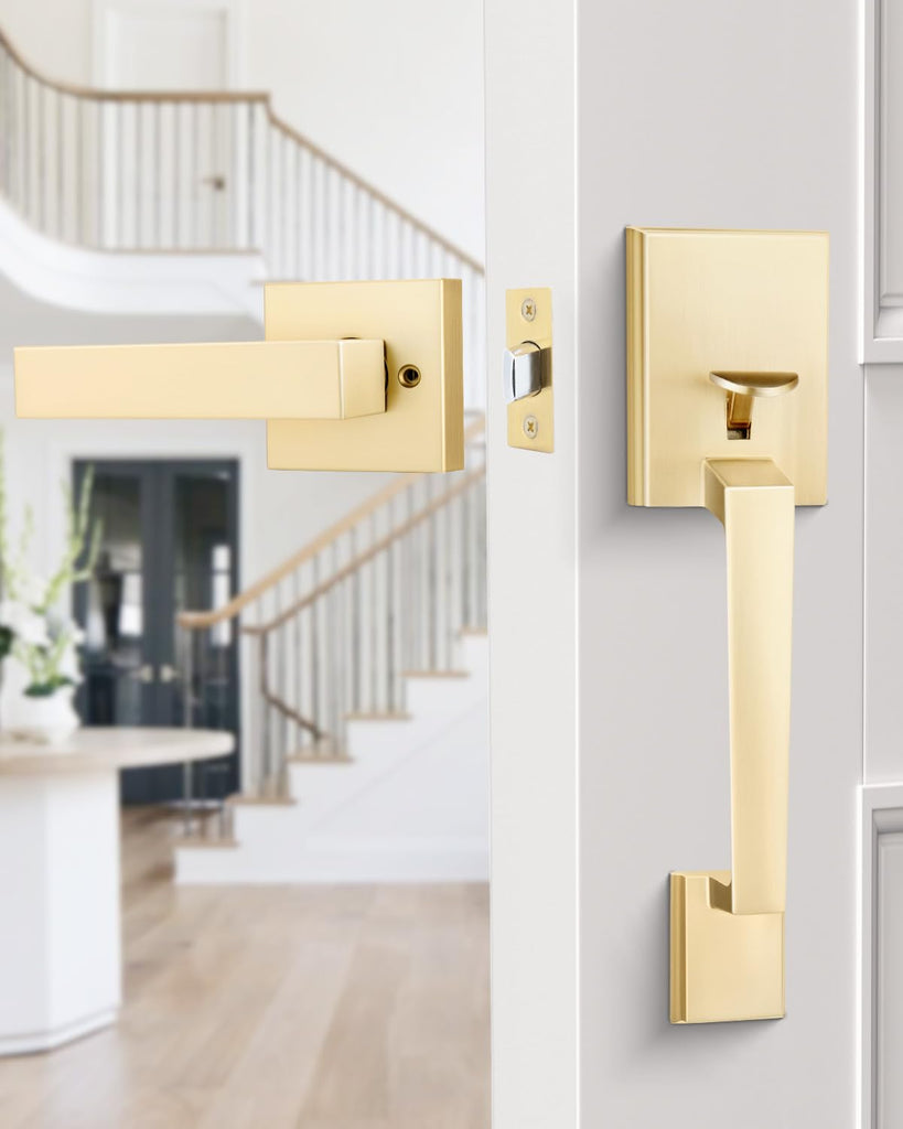 Gold Front Door Handle, Modern Front Door Handle Only