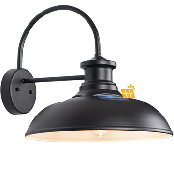 16" Extra Large Solar Barn Light for Outside Solar Gooseneck Lights Outdoor