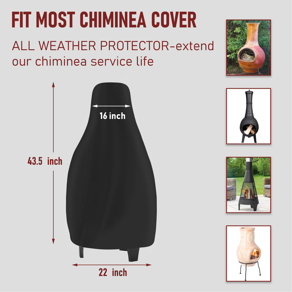 Chiminea Cover Outdoor Waterproof Chiminea Fire Pit Cover Heavy Duty Durable Chiminea Protection Cover with