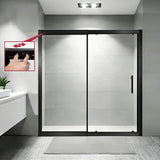 Shower Door 56-60" W x 72" H, No-Cut Telescopic Shower Door, Single Sliding Shower Door