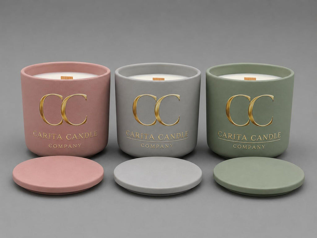 Scented Candle in Ceramic Vessel with Lid, , Multiple Colors - Set of 135