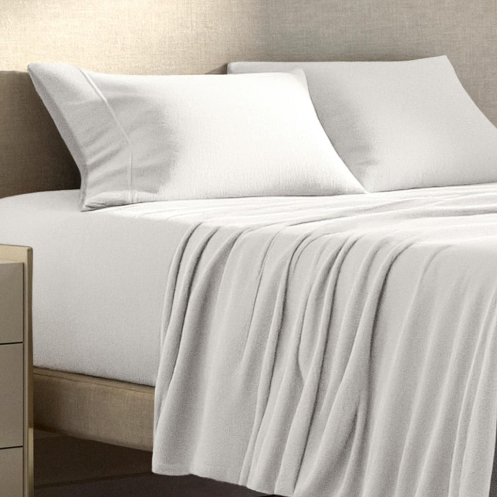 Super Soft Fleece Sheet Set (Antique White)