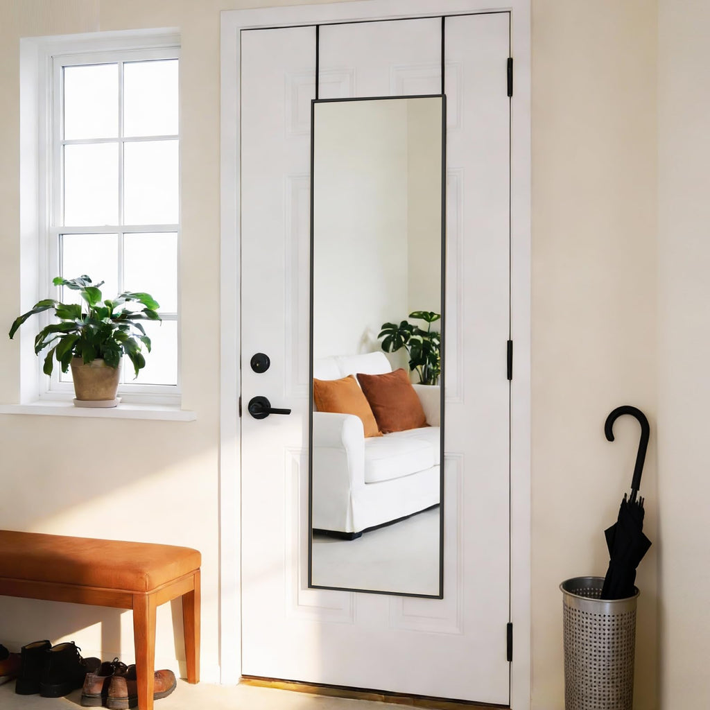 Full Length Mirror Over the Door, 47"x14" Wall Mount Mirror