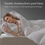 Queen Down Comforter,Medium Weight All-Season Duvet Insert with 8 Loops,Luxury Noiseless Bedding Com