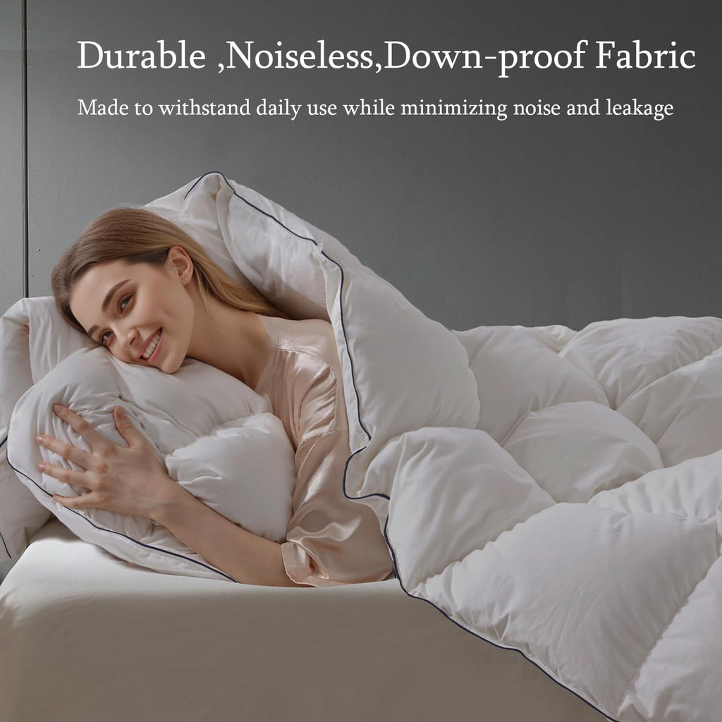 Lightweight Queen Down Comforter for Hot Sleepers & Summer