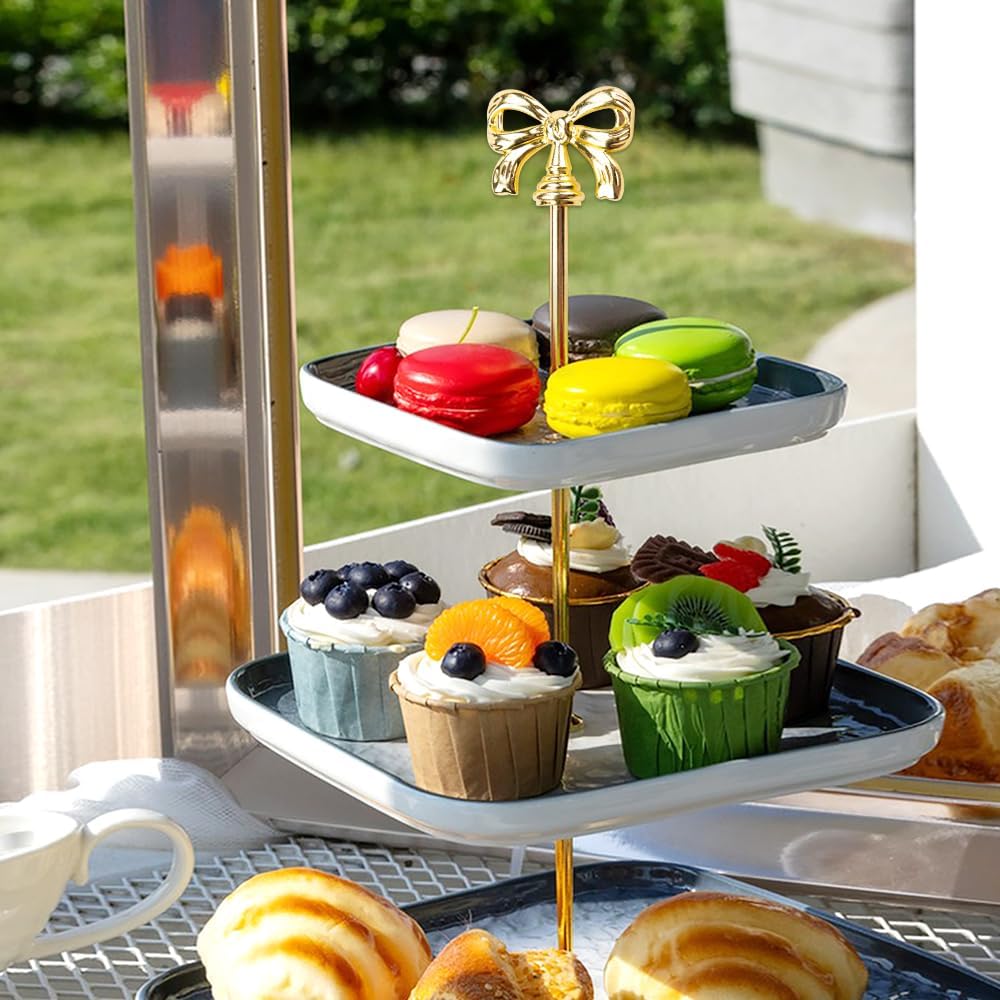 4Sets Elegant DIY 3-Tier Tray Cake Stand Hardware Kit for Display - Set of 4