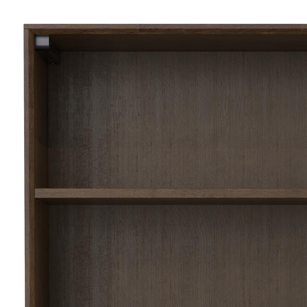 Banting 66" Tall Solid Wood 5-Shelf Bookcase in Walnut Brown