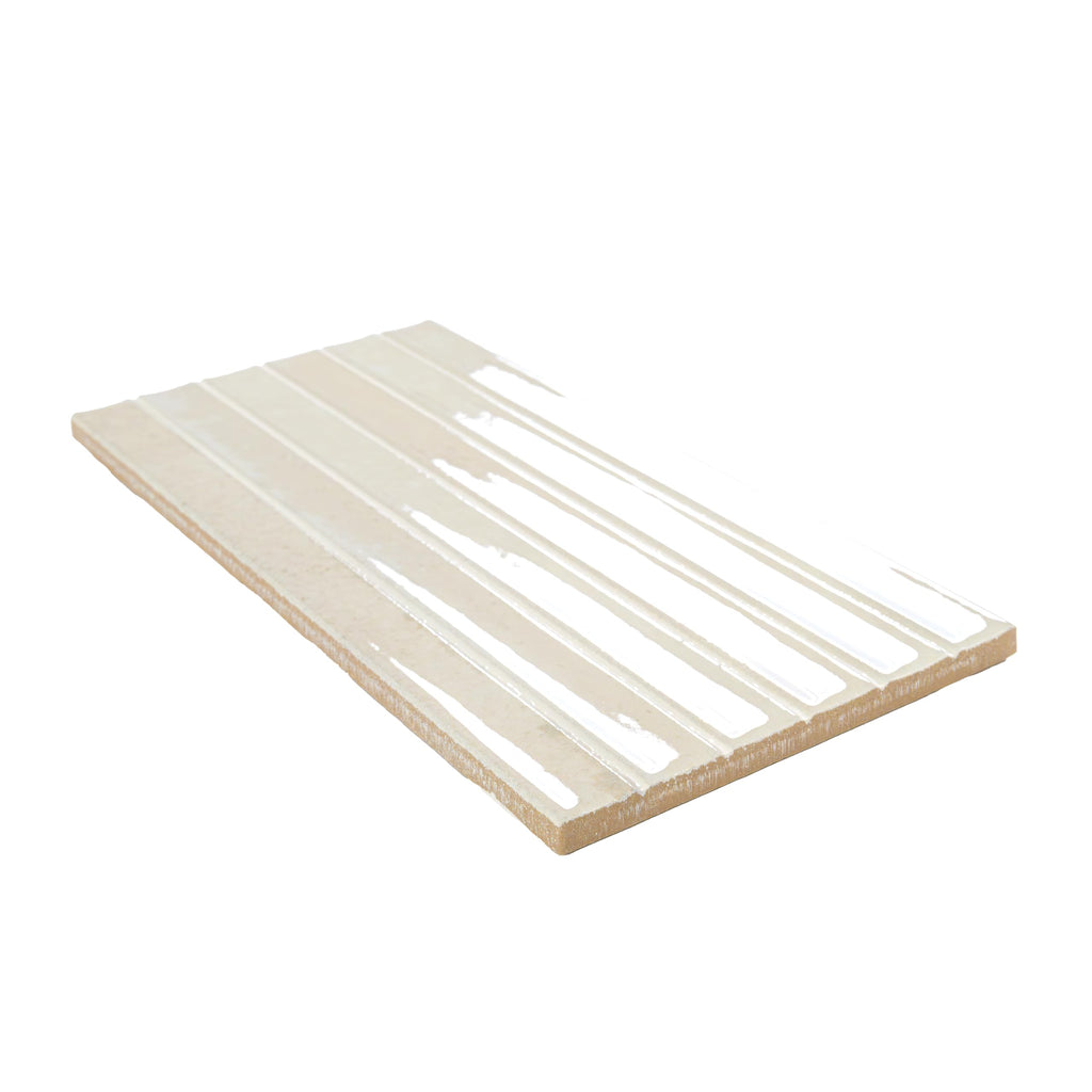Porcelain Fluted Slat Wall Tile | Marino Cashmere Cream | 5" x 10"