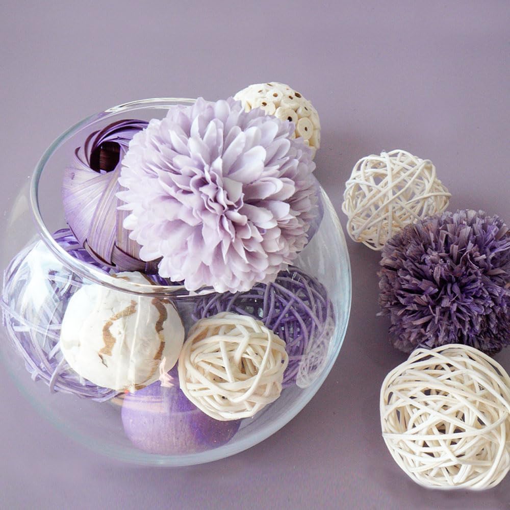 Decorative Balls for Bowls, Bowl Vase Filler, Lilac Purple