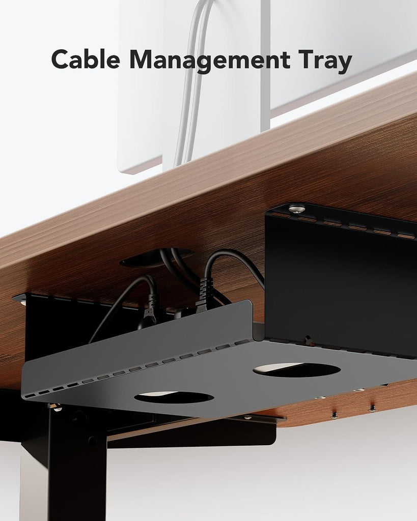 Dual Motor Electric Standing Desk Frame, 265 lb Capacity, Black | T-Shaped Legs Fit Desktops Up To 90 X 31.5 Inches;