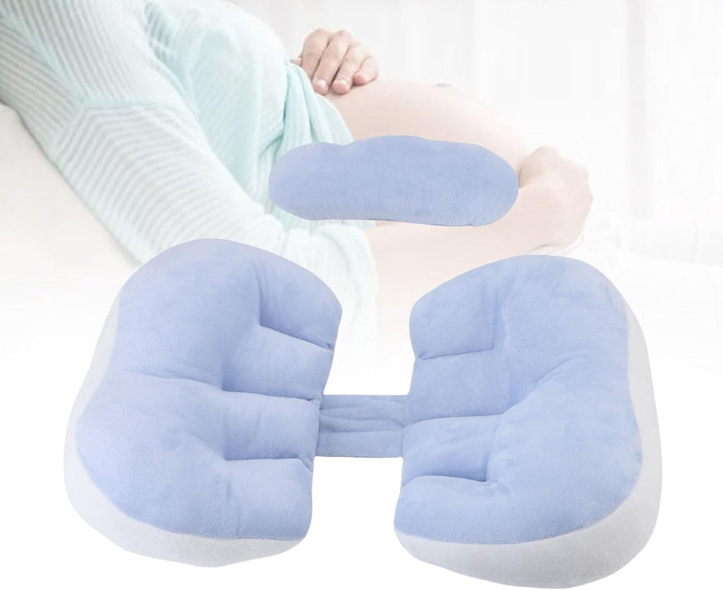 U Shaped Pregnancy Pillow for Side Sleepers - Full Body Maternity Pillow with Back Support - 100% Cotton Soft Machine