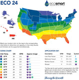ECO 24 24 KW at 240-Volt Electric Tankless Water Heater with Patented Self Modulating Technology, 17 x 17 x 3.5