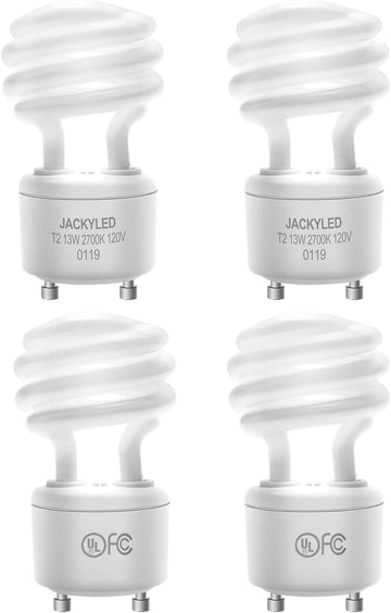 UL-Listed 13w Gu24 CFL Light Bulbs 2700k T2 Spiral Gu24 Base