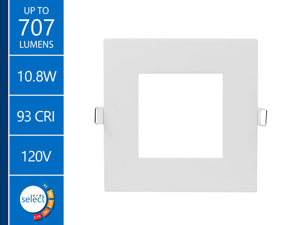 REL Selectable 4 in. Square Remodel LED Downlight Kit (24 Pack) (REL41120SSQWH-24PK), White
