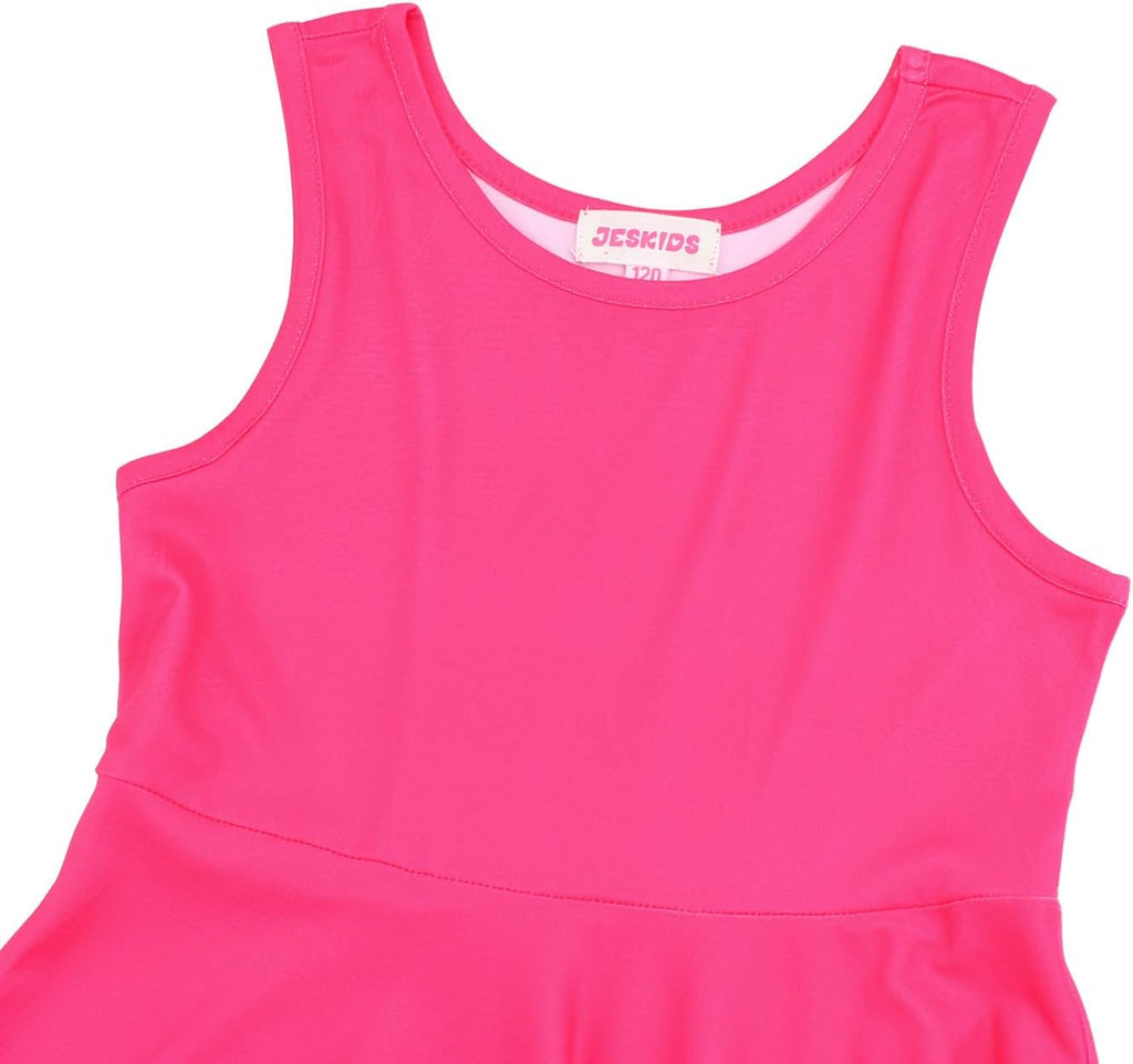 Little Girls Unicorn Dress Sleeveless Casual Twirl Dresses Print Sundress