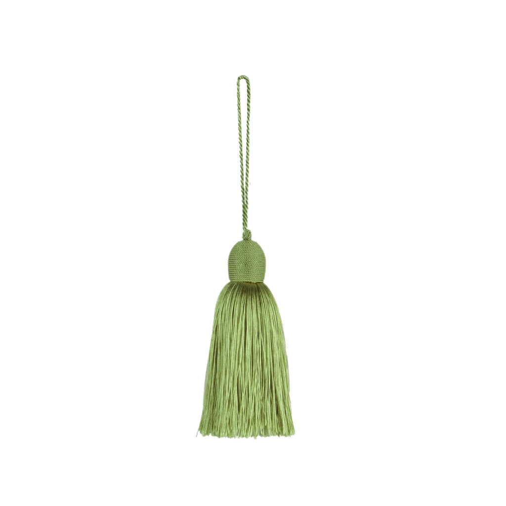 Key Tassel with Loop DIY Handmade Craft Accessories,Green - 2Pcs