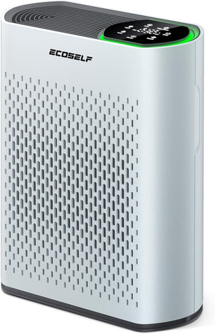 Air Purifier for Large Room, Cleans 2,400 ft² in 30 Mins, 3-Stage True HEPA, 360° Airflow, Large Tou