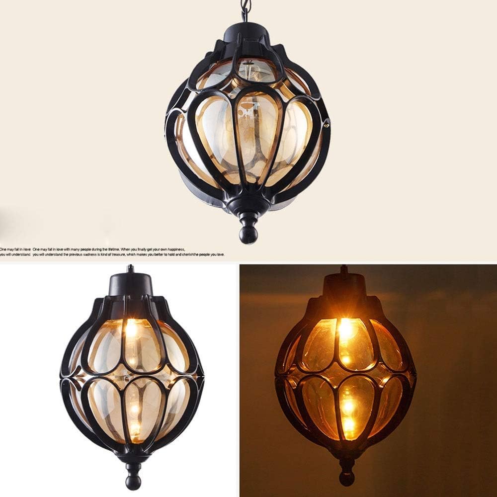 Ceiling Pendant Light , V-intage Aluminium Outdoor Glass Globe Rainproof Exterior Hanging Lamps Mediterranean Ball