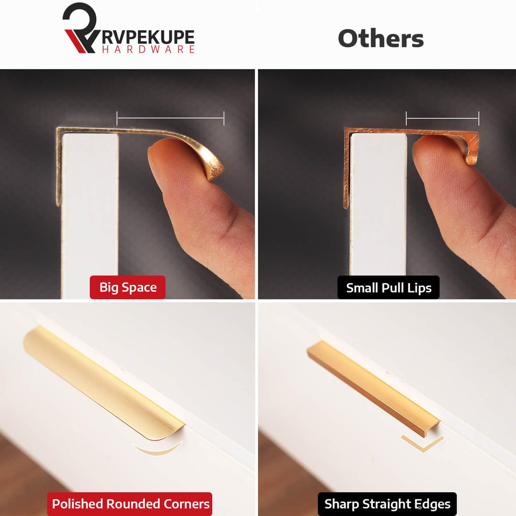 Adhesive Cabinet Finger Pulls Matte Black 3.15" Length