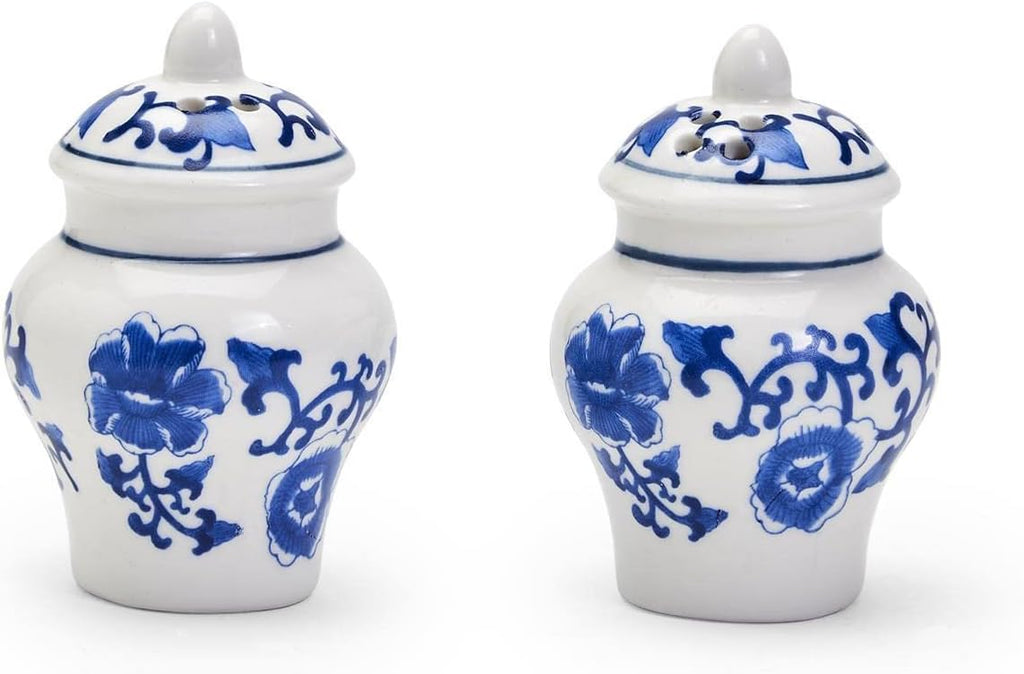 Chinoiserie Mini Ginger Jar Salt and Pepper Shaker Set in Gift Box - Set of 2