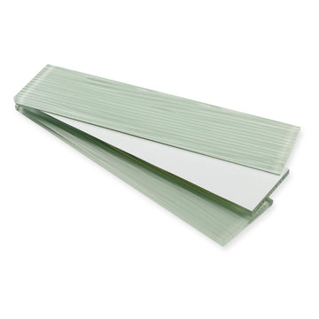 Light Green Glass Subway Tile, Glass Kitchen Shower Backsplash Wall, 3 x 12 Inches, 16Pcs, 4 Sq.Ft.