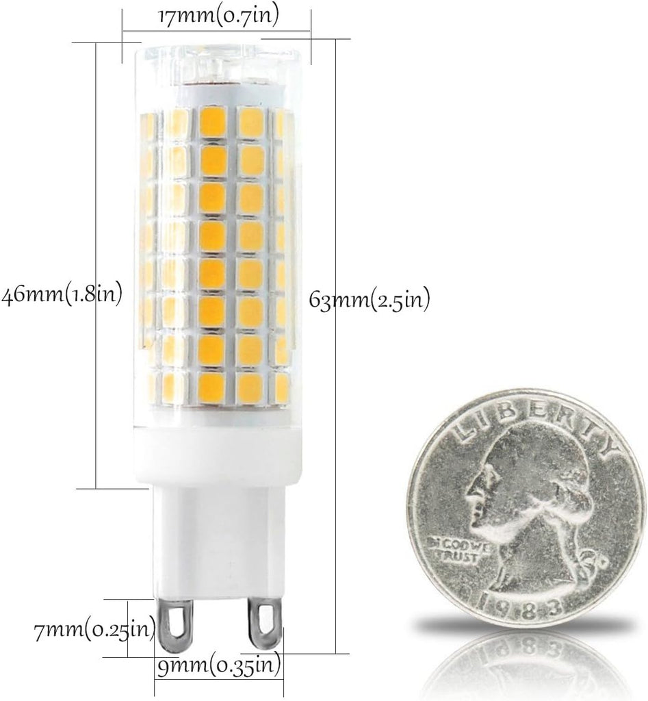 G9 Led Bulbs 7W Chandelier Light Bulbs, 3000K Warm White