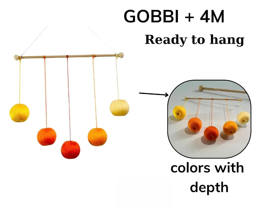 Set of 4 Portable Montessori - Munari, Gobbi, Octahedron, Dancers. Montessori Mobile, Baby Mobile, Hanging Mobile
