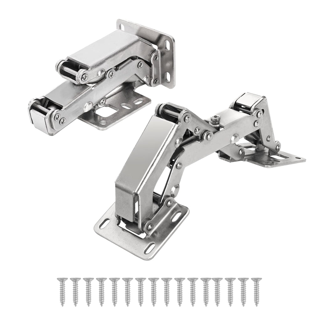 170° Soft Close Cabinet Hinges, Wide Opening Hydraulic Cupboard Hinges for Thick Cabinet Doors, Heavy-Duty Angle
