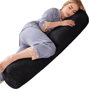 Body Pillow, Memory Foam Round Body Pillows for Adults, Firm Long Bolster Pillow for Bed, Cylinder Tube Roll Pillow