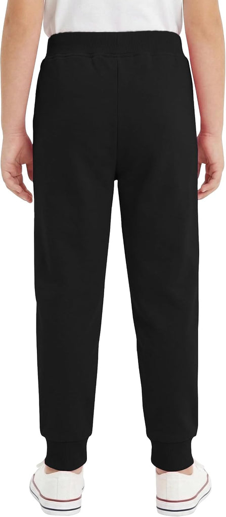 Girls Sweatpants 3 Pack Cotton Blend Pockets Drawstring