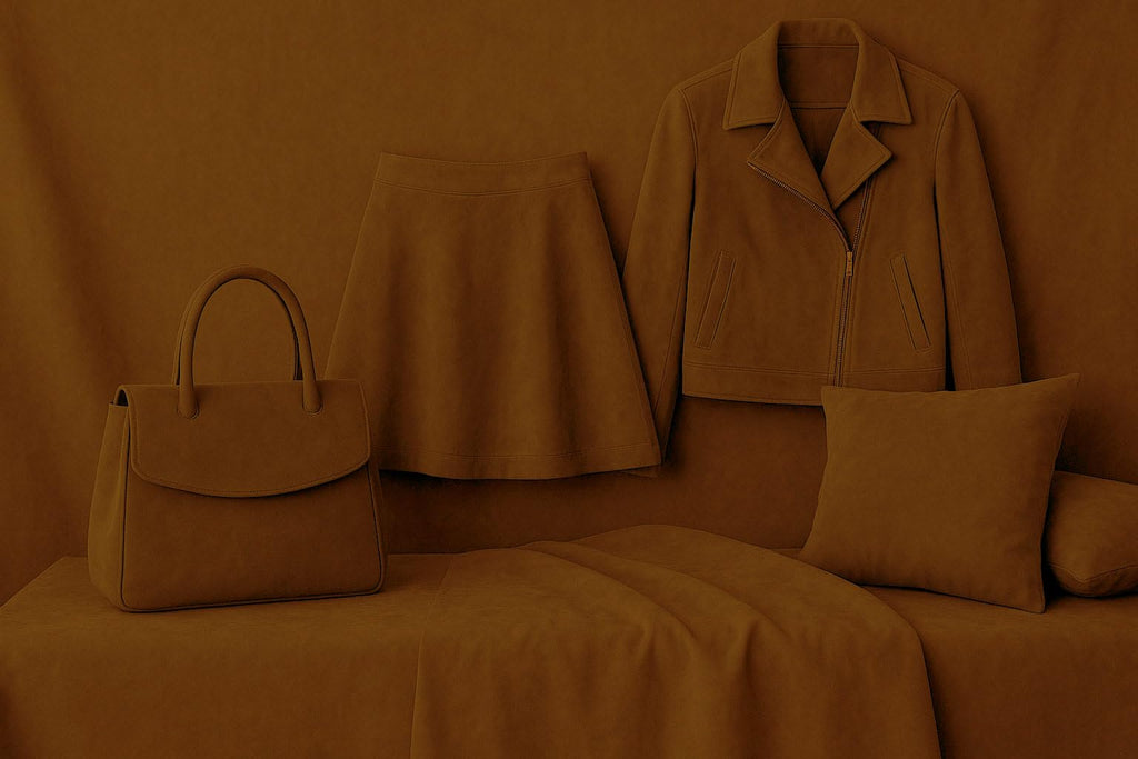 Microsuede Fabric 58/60" Width Fabric by The Yard Color: Rust