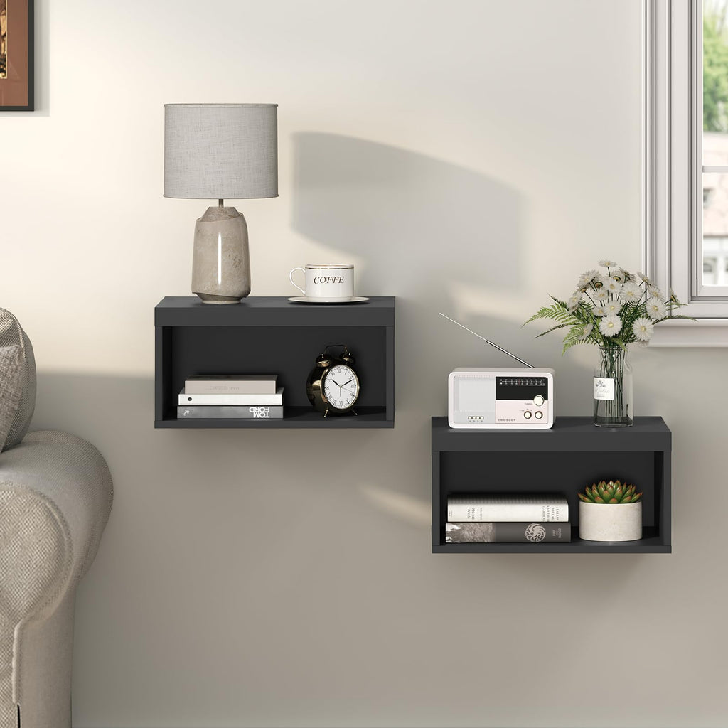 Floating Nightstand Set of 2, Wall Mounted Bedside Table