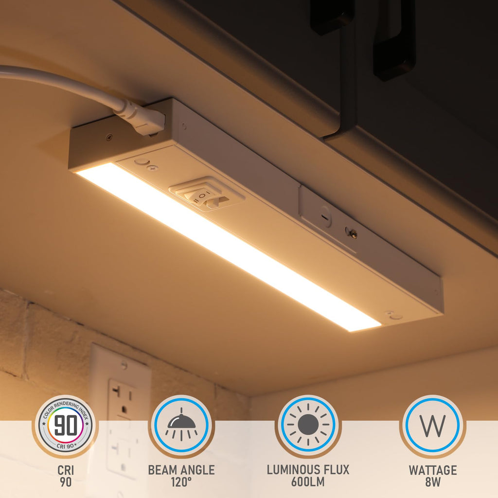 12 Inch 5CCT LED Under Cabinet Lighting Aluminum, White