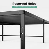 Full 18 Inch Platform Bed Frame, Heavy Duty Metal Foundation Frame, Noise-Free Sturdy Steel Slats, Underbed Storage