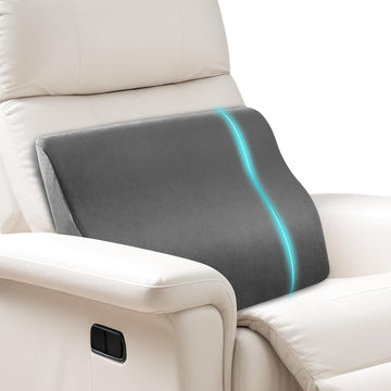 Lumbar Support Pillow for Recliner,Large Memory Foam Back Support Cushion for Sofa & Gaming Chair, Ergonomic Backrest