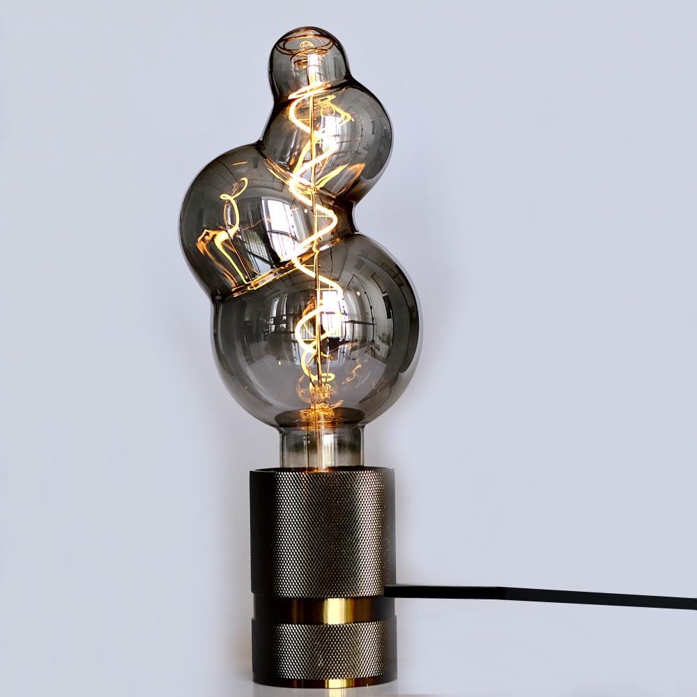 Vintage Led Bulb G30 Small Bubble 4W Dimmable 110-130V E26 Base Specialty Decorative Edison Bulb Smoke Gray Glass